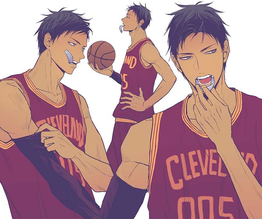 aomine daiki (kuroko no basuke and 2 more) drawn by a_jou