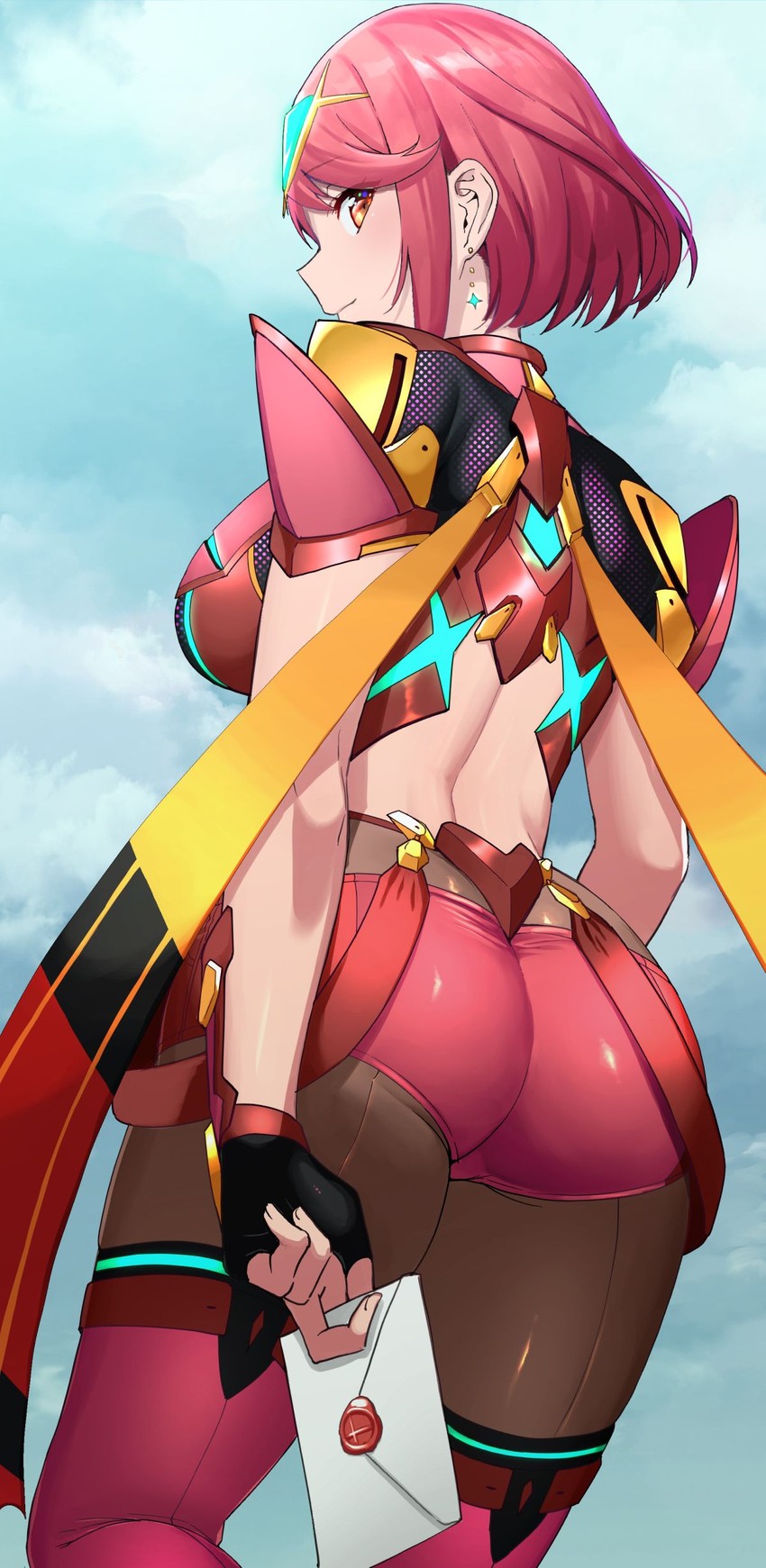 pyra (xenoblade chronicles and 2 more) drawn by amano_don