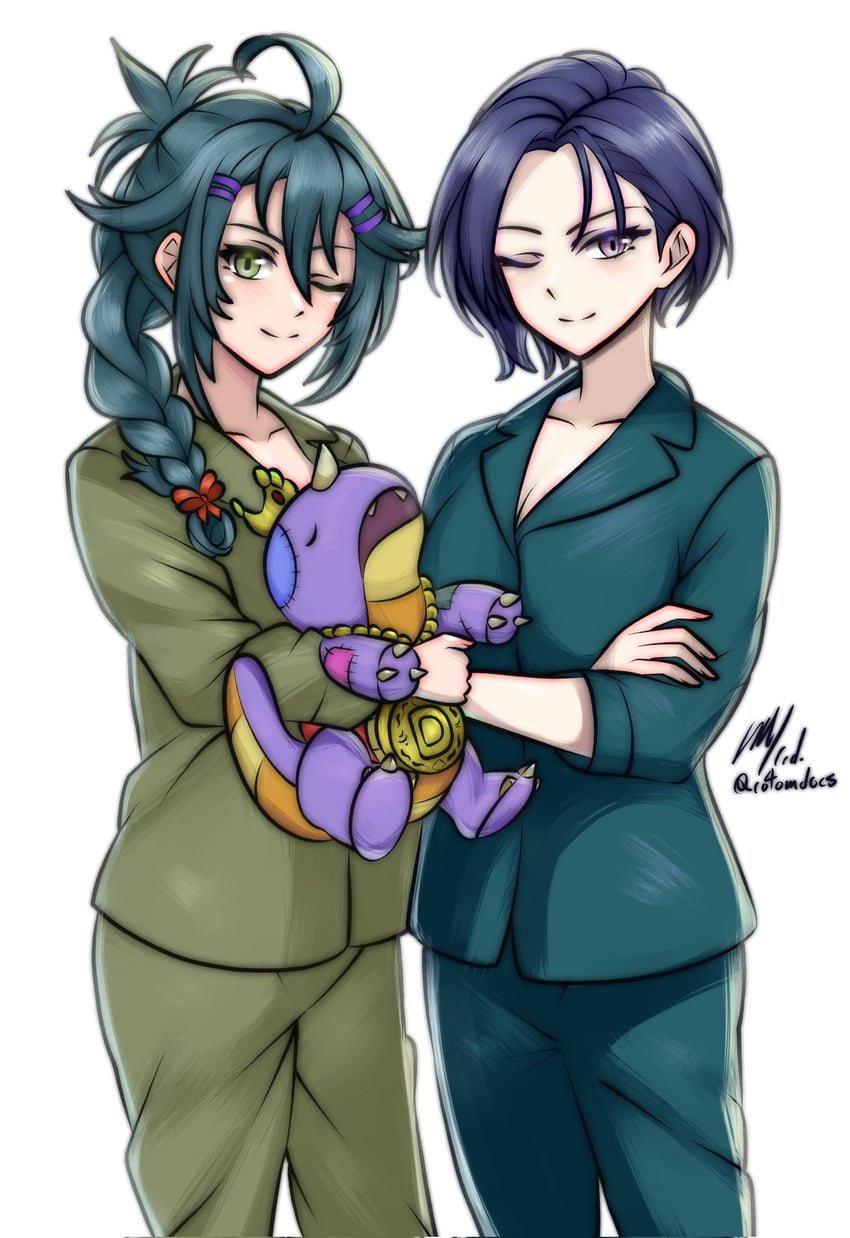 shamir nevrand and kurono kiria (fire emblem and 2 more) drawn by rotomdocs
