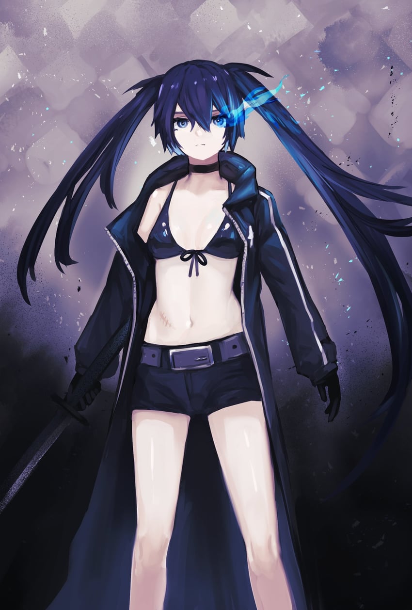 black rock shooter (black rock shooter) drawn by kiji_to_tora