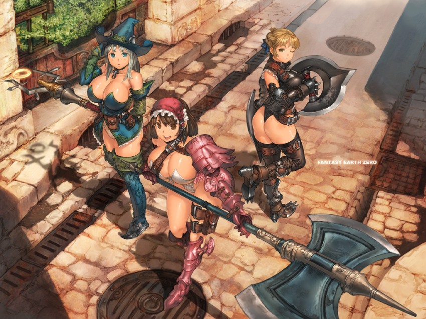 scout, warrior, and sorcerer (fantasy earth zero and 1 more) drawn by kanda_(ura-kanda)