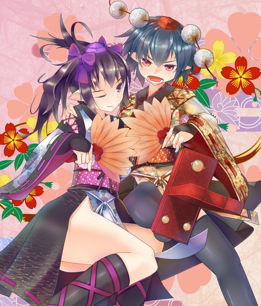 shameimaru aya and himekaidou hatate (touhou) drawn by hira_(nanika_no_heya)