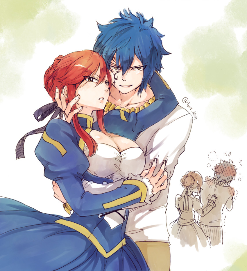 artoria pendragon, saber, erza scarlet, gilgamesh, and jellal fernandes (fate and 3 more) drawn by rusky