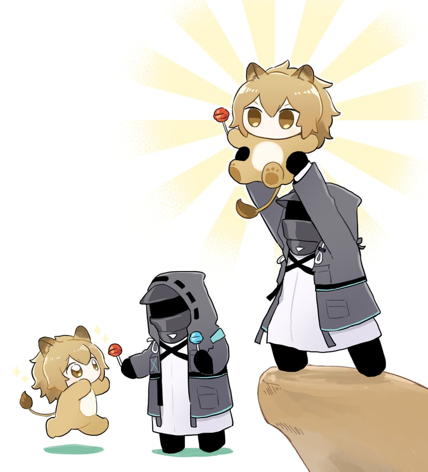 doctor and siege (arknights and 1 more) drawn by soppos