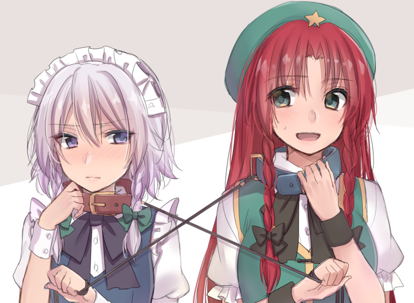 izayoi sakuya and hong meiling (touhou) drawn by asa_(coco)