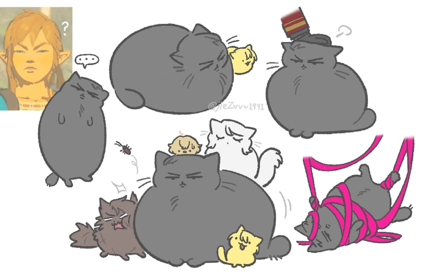 link, don quixote, faust, sinclair, heathcliff, and 3 more (the legend of zelda and 3 more) drawn by ohzv