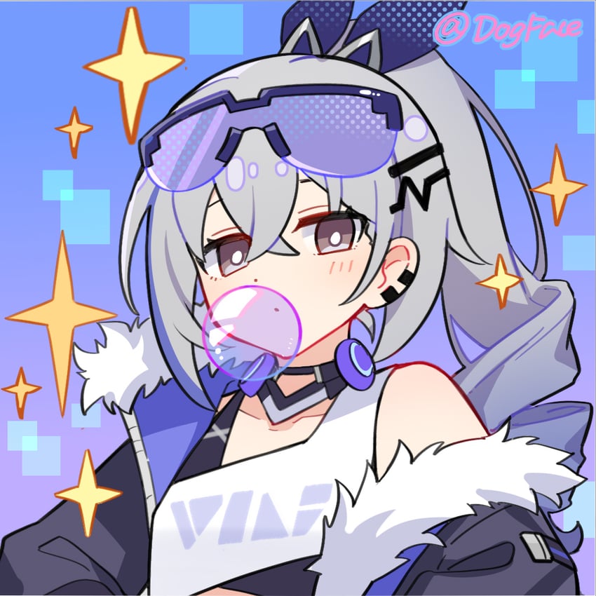 silver wolf (honkai and 1 more) drawn by gou_lianlian_dogface