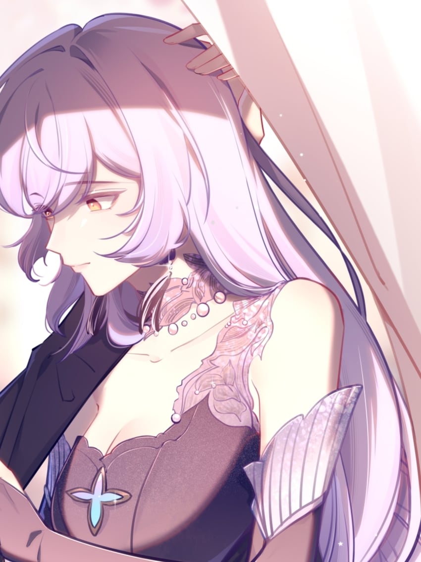 acheron and black swan (honkai and 1 more) drawn by qingmure
