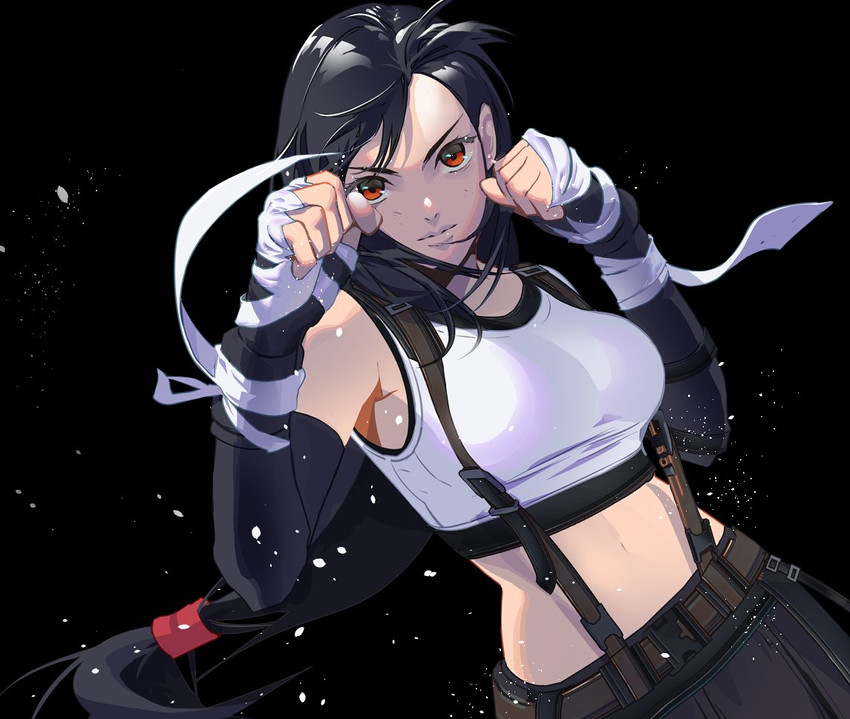 tifa lockhart (final fantasy and 2 more) drawn by cofffee