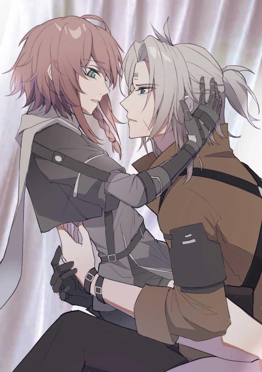 commandant, watanabe, and watanabe: nightblade (punishing: gray raven) drawn by qinling_qiufeng