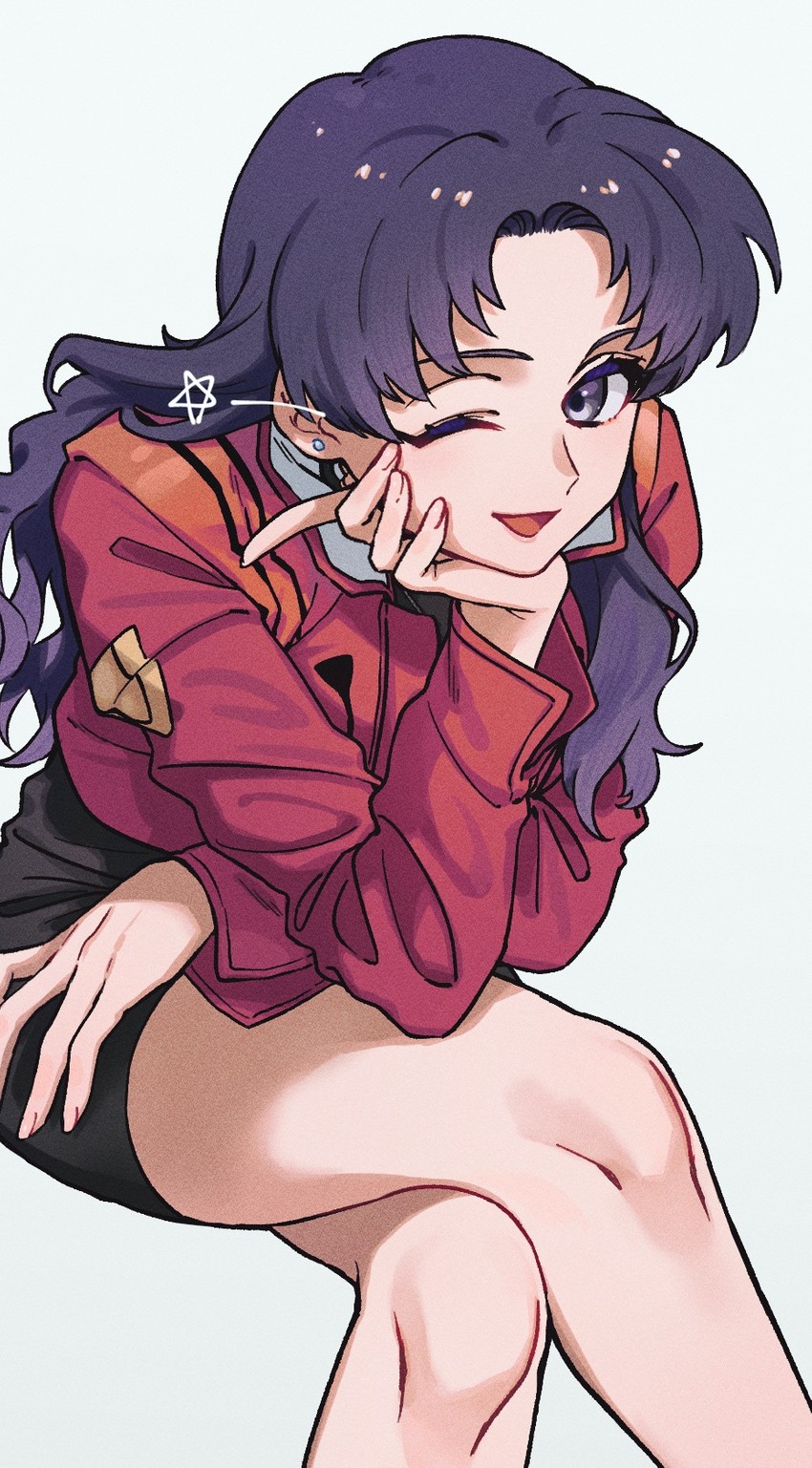 katsuragi misato (neon genesis evangelion) drawn by itou_(very_ito)