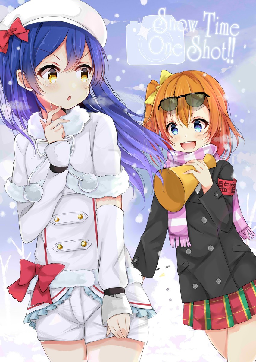 sonoda umi and kosaka honoka (love live! and 1 more) drawn by dorisu2