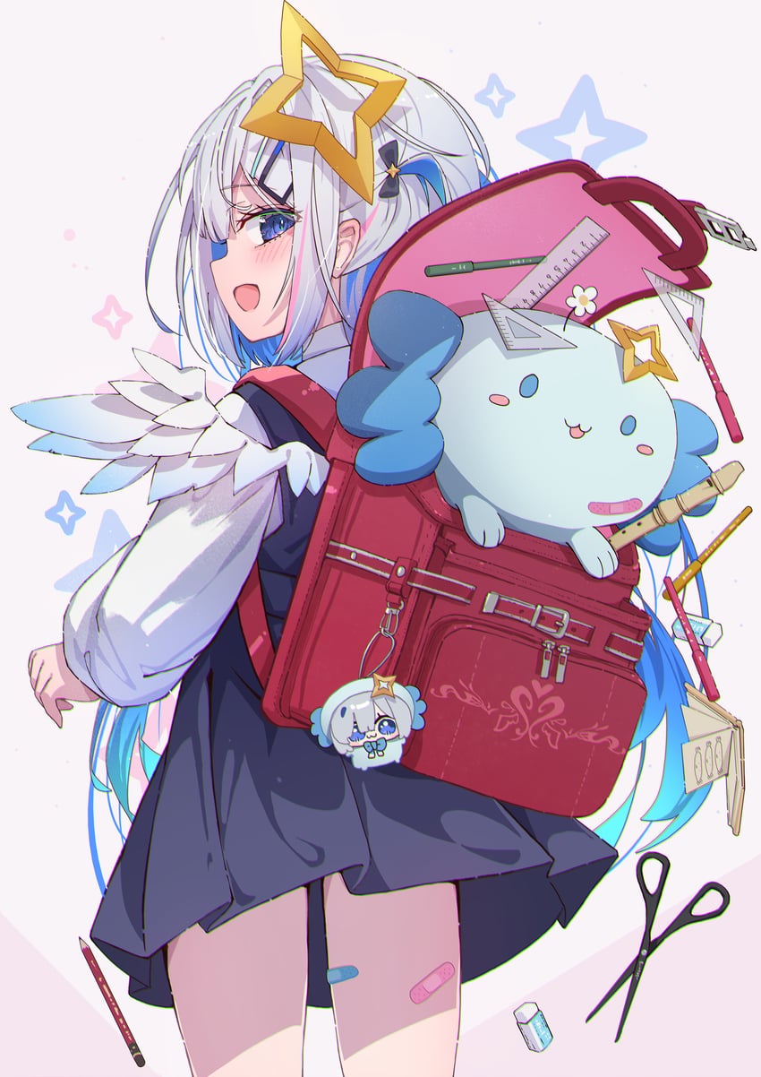 amane kanata and shigure ui (hololive and 1 more) drawn by juu_p