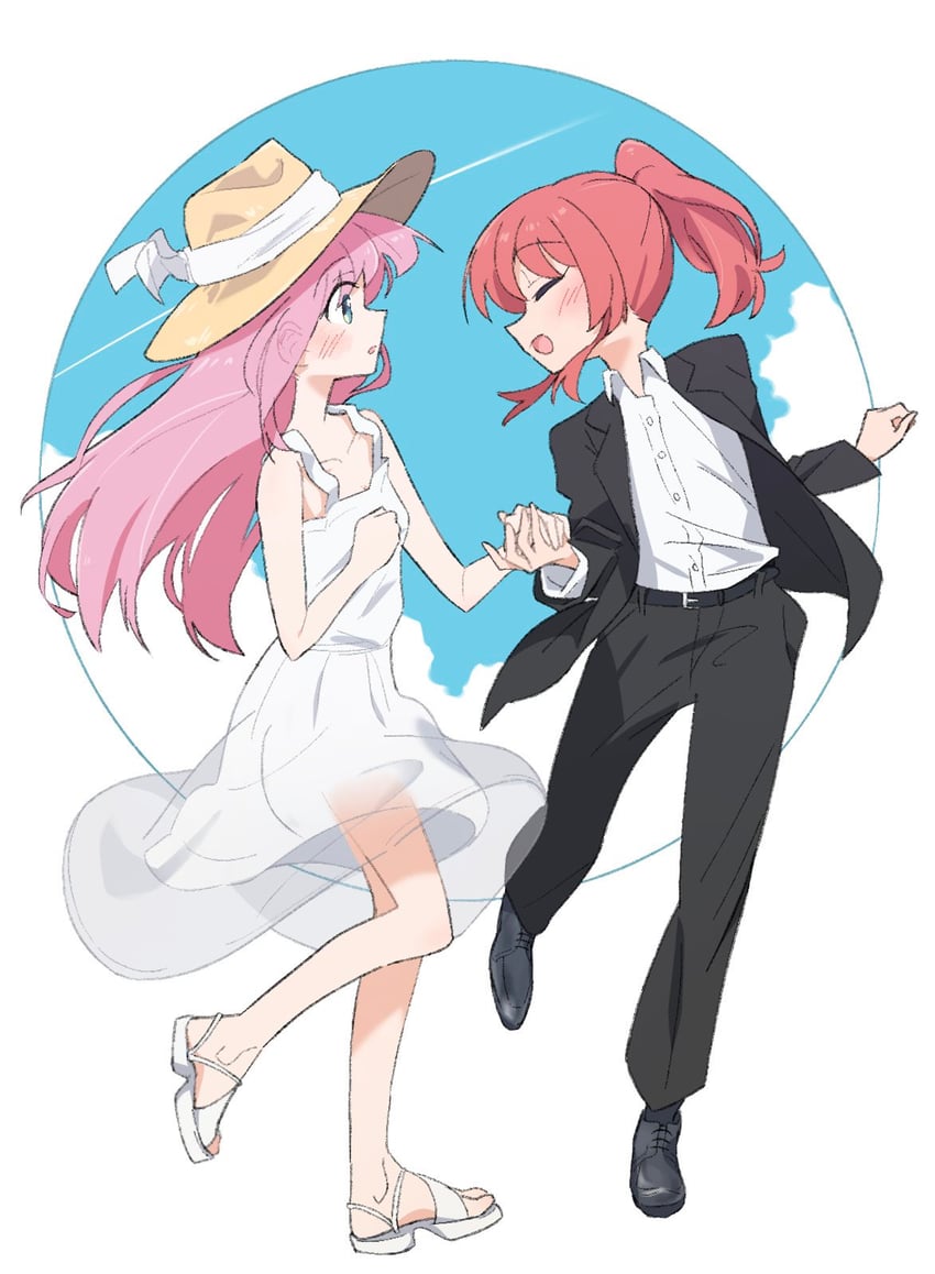 gotoh hitori and kita ikuyo (bocchi the rock!) drawn by look4_osagashi
