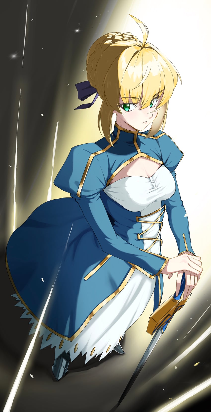 artoria pendragon and saber (fate and 1 more) drawn by hitempo