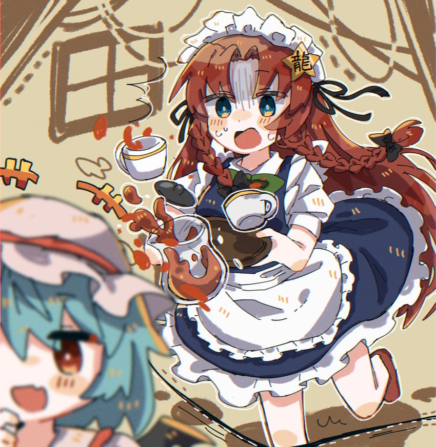 remilia scarlet and hong meiling (touhou) drawn by udoku_oekaki