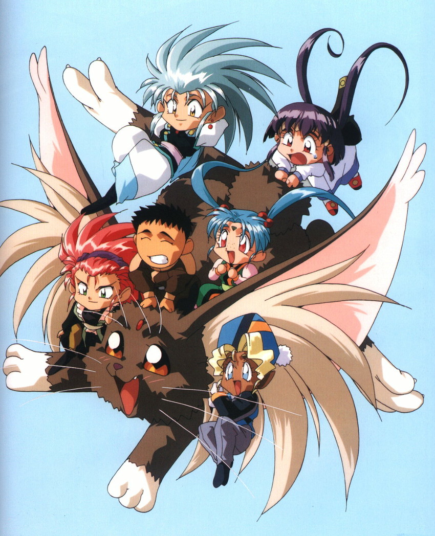 ryouko, masaki sasami jurai, kuramitsu mihoshi, masaki aeka jurai, ryou-ouki, and 2 more (tenchi muyou!)