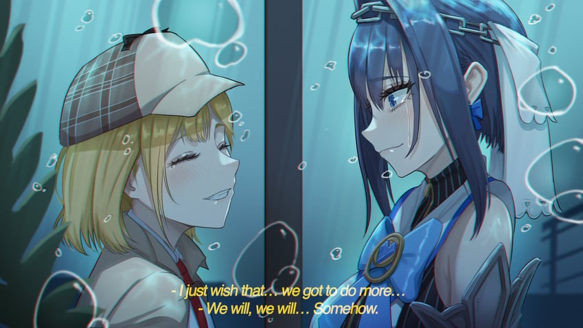 ouro kronii and watson amelia (hololive and 1 more) drawn by zenya