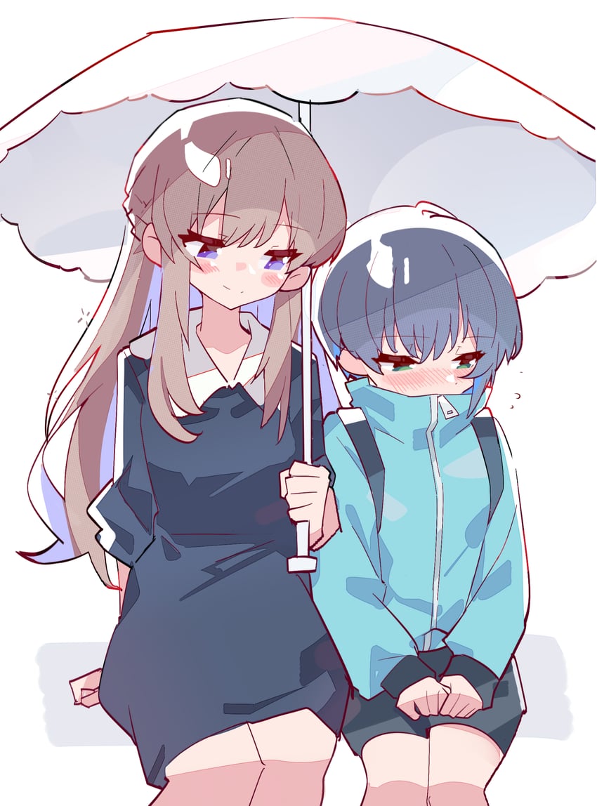 tanizaki shion and obunai suzuha (na nare hana nare) drawn by zhanzhangzlw
