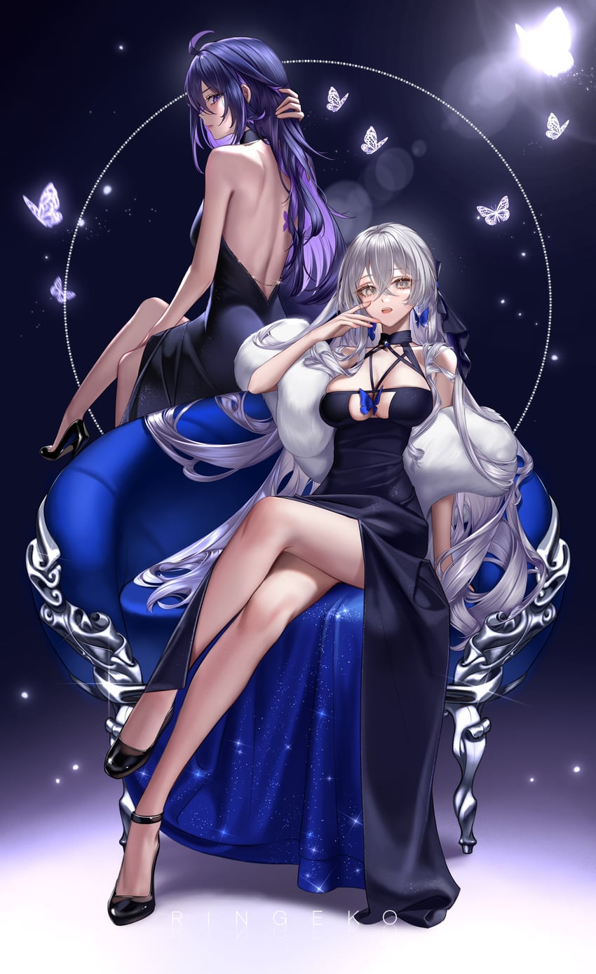 bronya rand and seele (honkai and 1 more) drawn by ringeko-chan