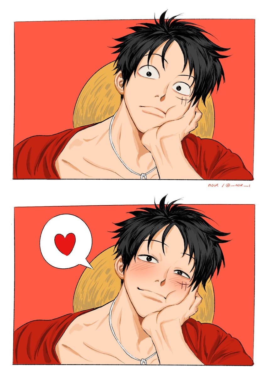 monkey d. luffy (one piece) drawn by nok_(nok_1)