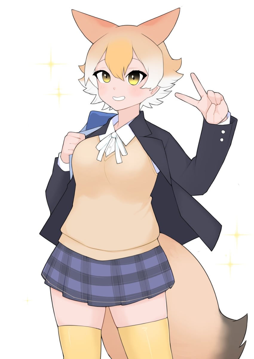 coyote (kemono friends and 1 more) drawn by illu_(illu_stratos)