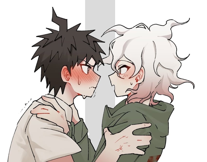 komaeda nagito and hinata hajime (danganronpa and 1 more) drawn by seumol_sx