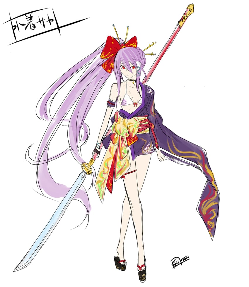saya terumi (blazblue and 2 more) drawn by mori_toshimichi