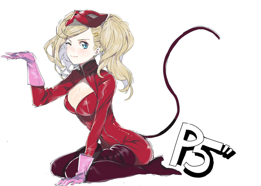takamaki anne and panther (persona and 1 more) drawn by pinch_(nesume)