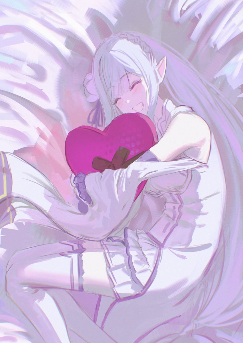 emilia (re:zero kara hajimeru isekai seikatsu) drawn by cailin020