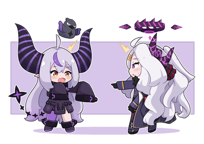 hina, la+ darknesss, and crow (blue archive and 1 more) drawn by kurotofu