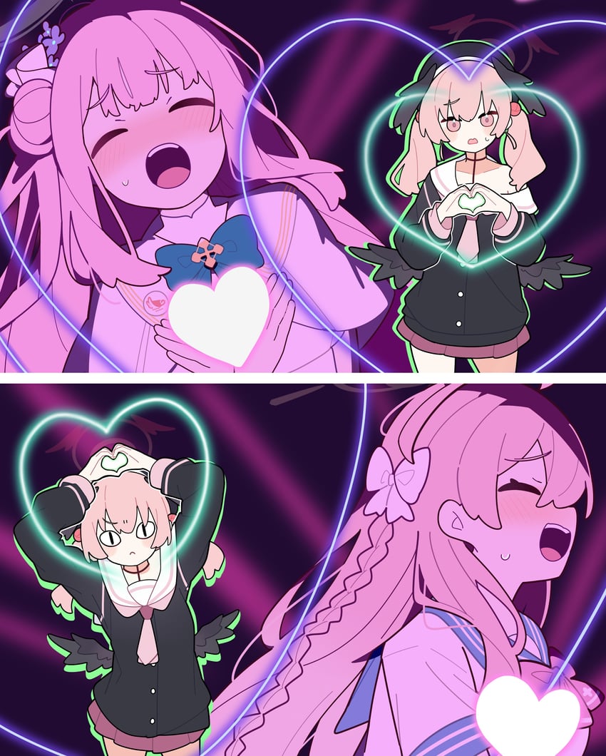 mika, koharu, and hanako (blue archive and 2 more) drawn by pekeko_(pepekekeko)