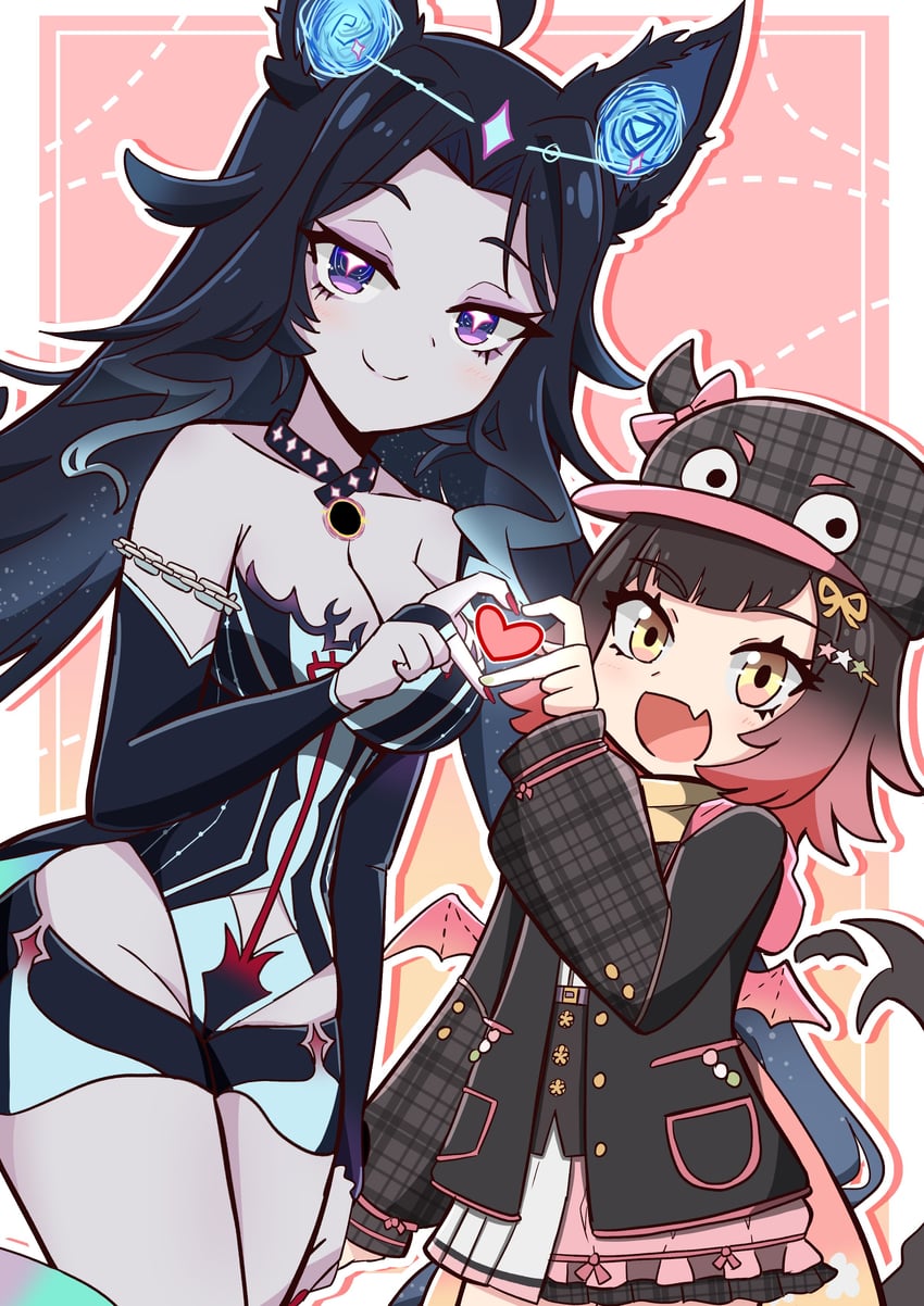 fufu and fraiki (indie virtual youtuber) drawn by alin_laphel