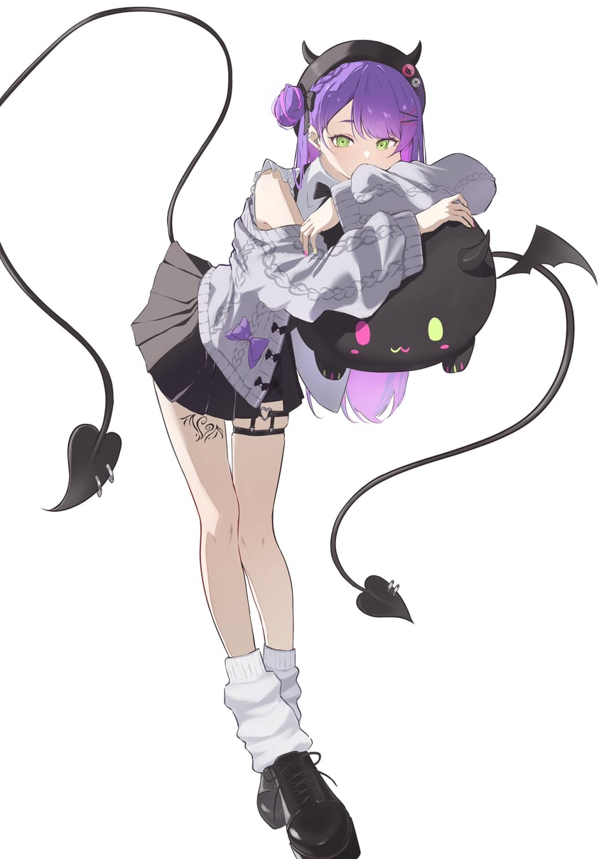 tokoyami towa and bibi (hololive) drawn by siro_o77