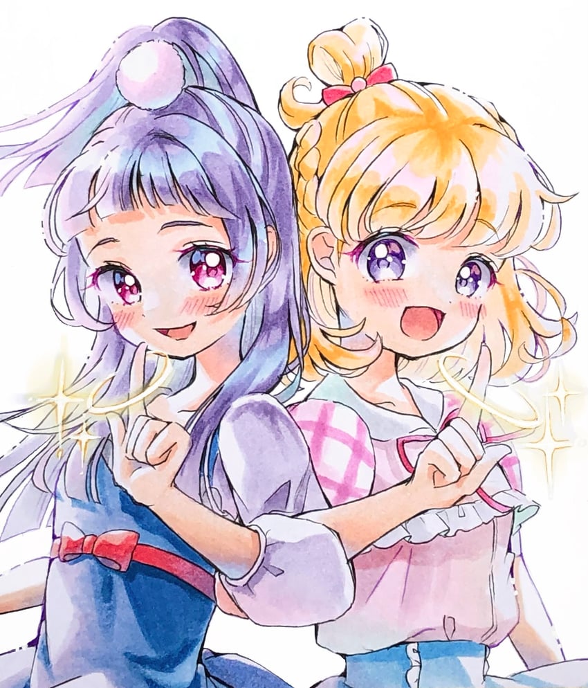 asahina mirai and izayoi liko (precure and 1 more) drawn by lilylily0601