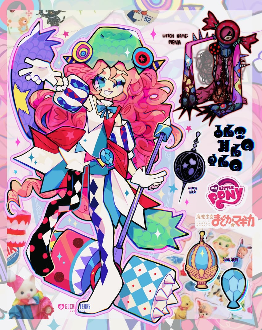 pinkie pie (mahou shoujo madoka magica and 3 more) drawn by gochii_tears