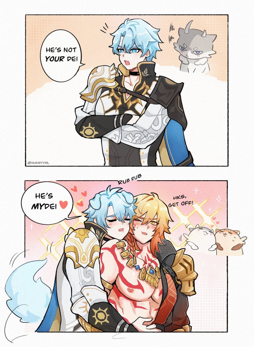 phainon and mydei (honkai and 1 more) drawn by yammyyml