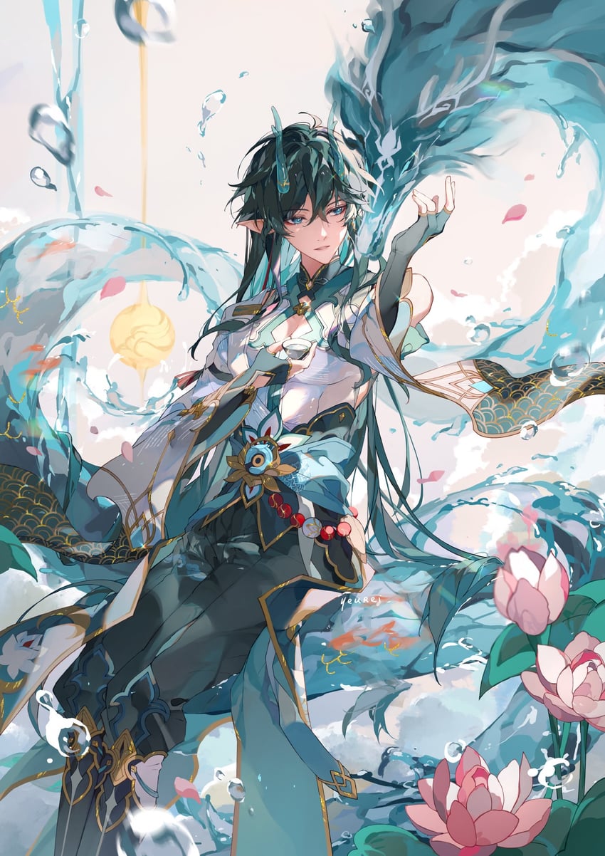 dan heng (honkai and 1 more) drawn by yeurei