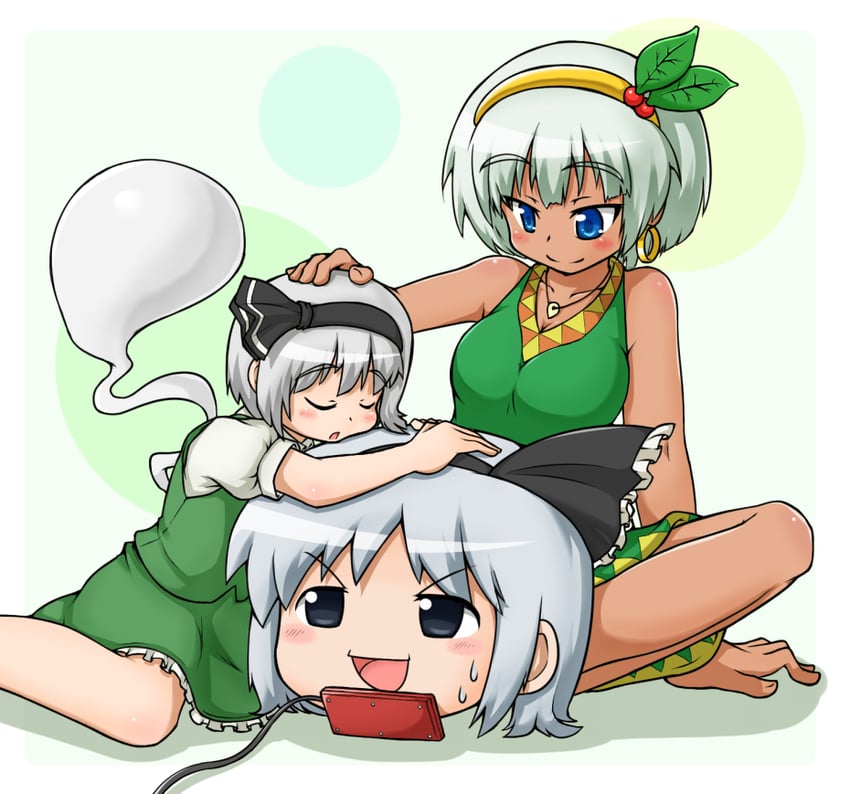 konpaku youmu, asatsuki, eska, and biim (touhou and 1 more) drawn by knb_(nicoseiga53198051)