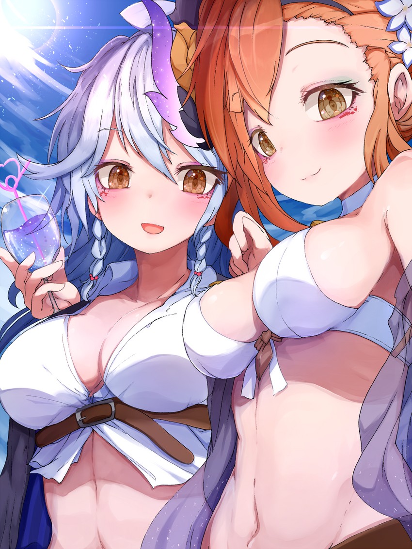silva and tweyen (granblue fantasy) drawn by rai_(sakuranbo_sugar)