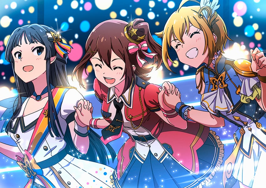 ibuki tsubasa, mogami shizuka, and kasuga mirai (idolmaster and 2 more) drawn by wanoji