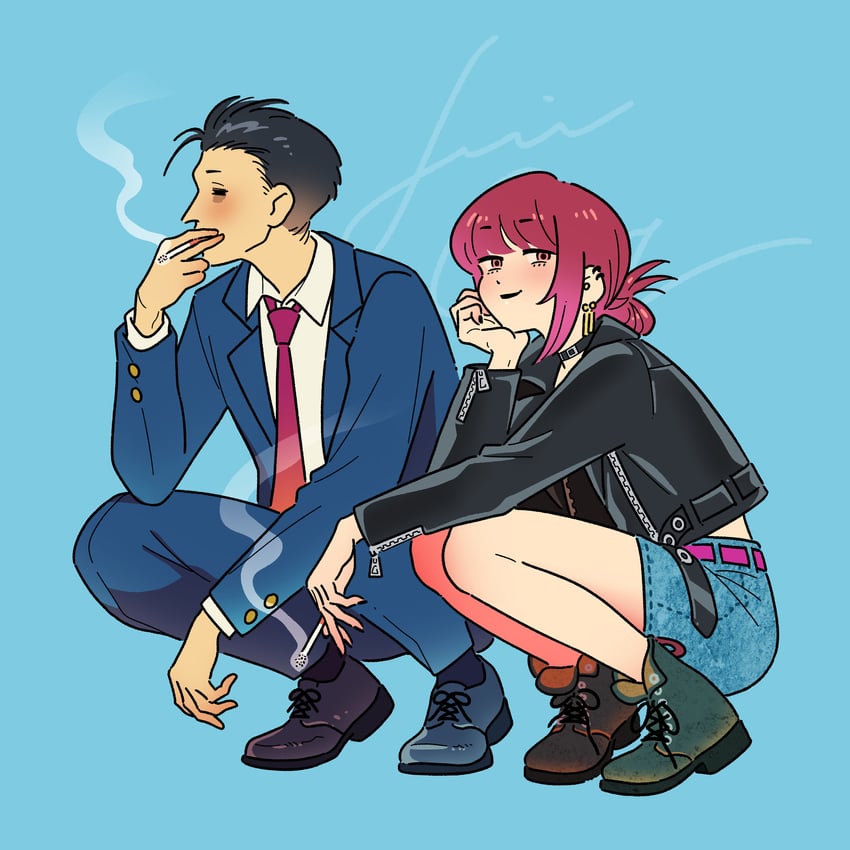 tayama and sasaki (super no ura de yani suu futari) drawn by jennie_congee