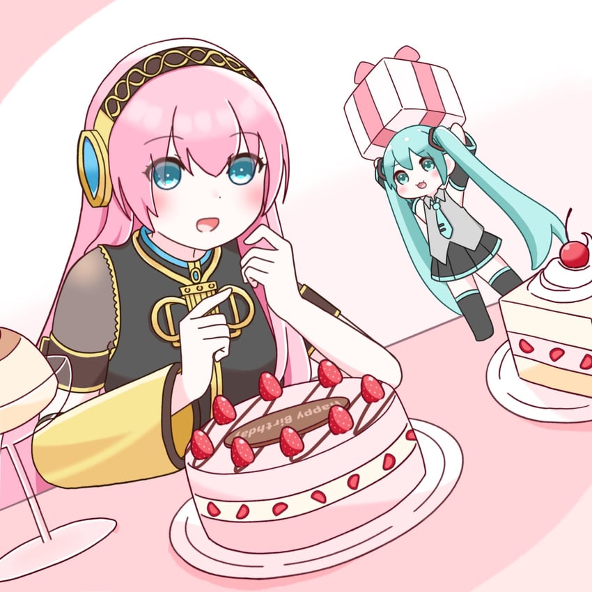 hatsune miku and megurine luka (vocaloid) drawn by yamine_alice