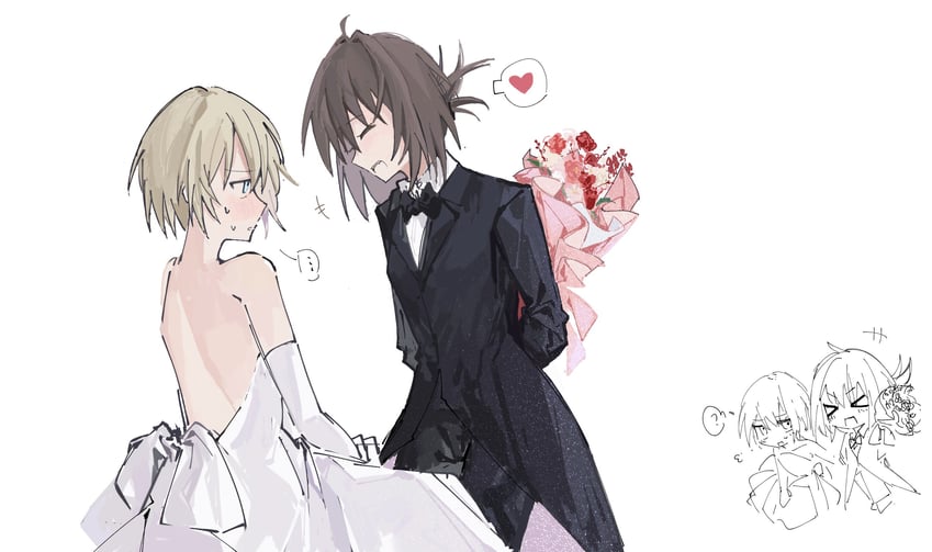 tachibana kimika and mamiya takuji (subarashiki hibi) drawn by visinss