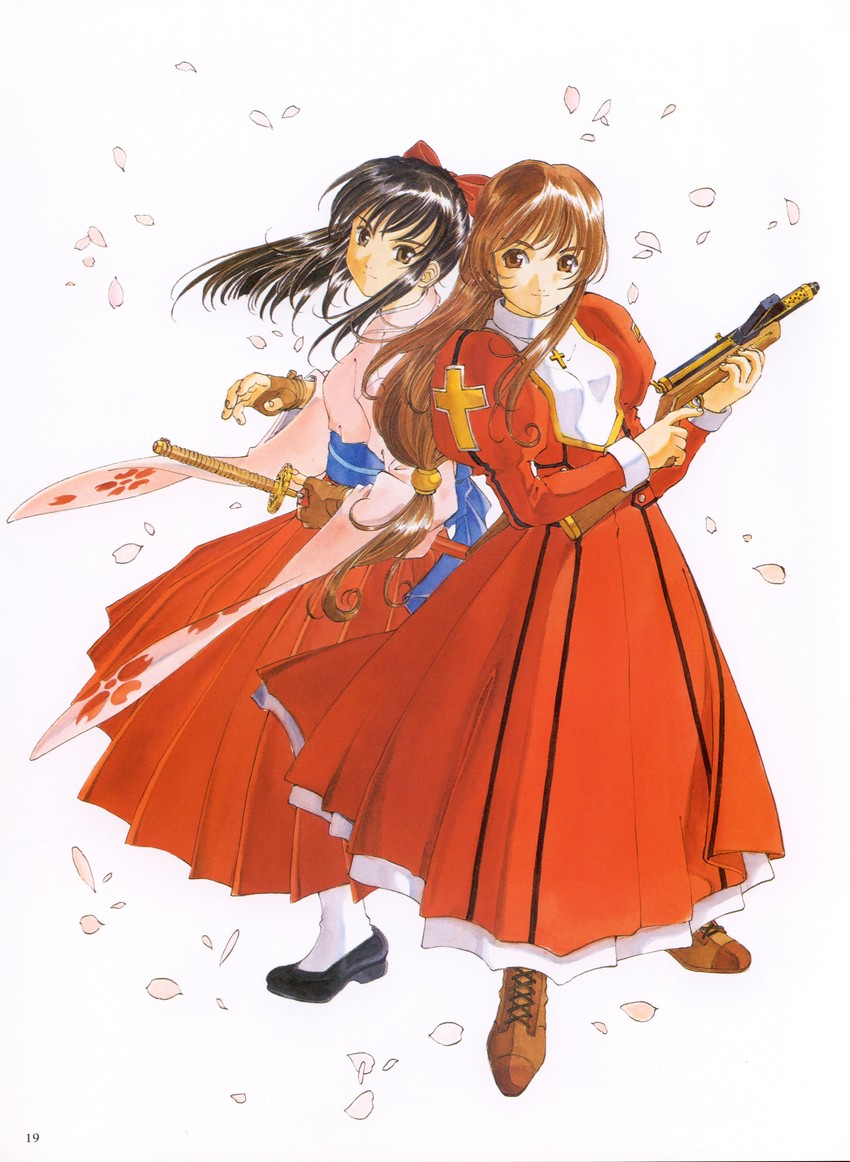 shinguuji sakura and erica fontaine (sakura taisen and 1 more)