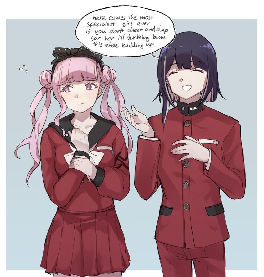 tsukumo kako and tsukumo ima (the hundred line -last defense academy-) drawn by tencryingemojis