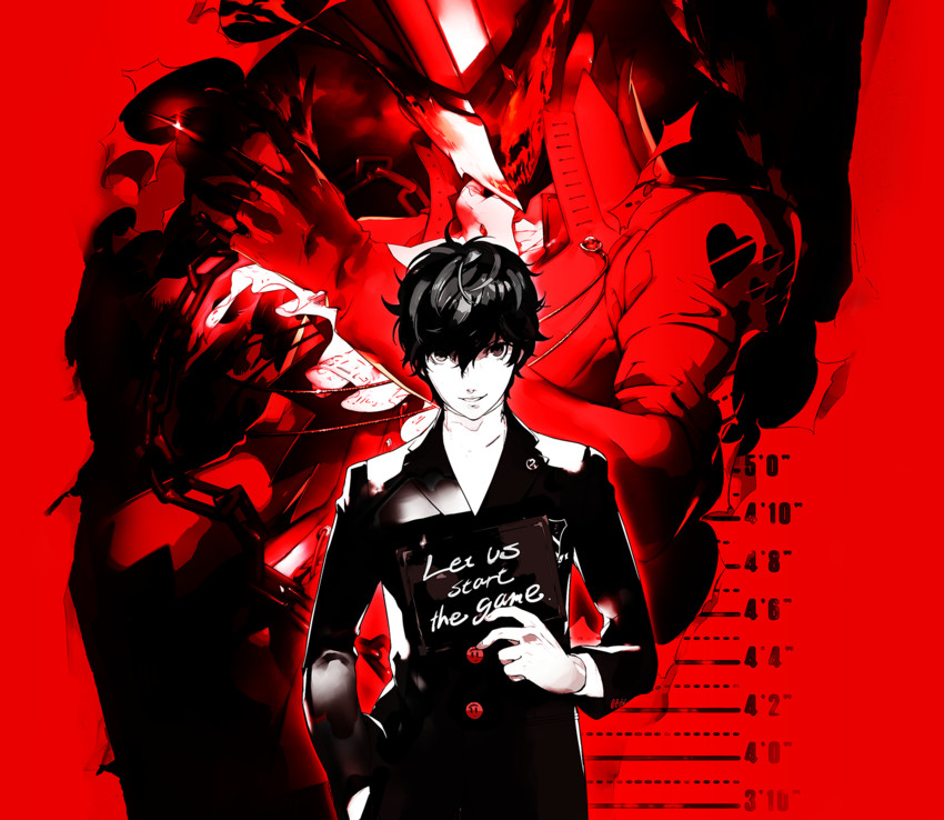 amamiya ren and arsene (persona and 1 more) drawn by soejima_shigenori