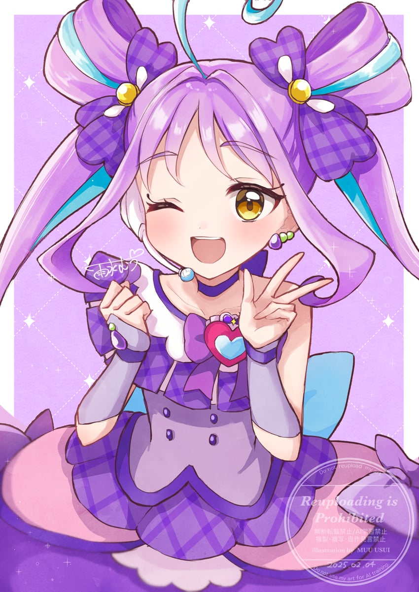 shigure kokoro and cure kyunkyun (precure and 1 more) drawn by usui_muu