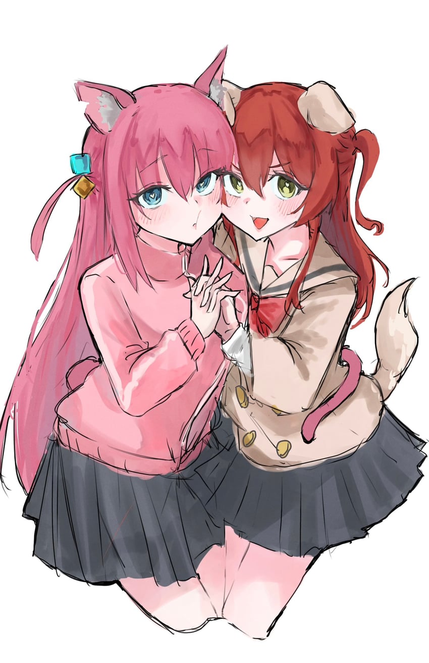 gotoh hitori and kita ikuyo (bocchi the rock!) drawn by harutia_y