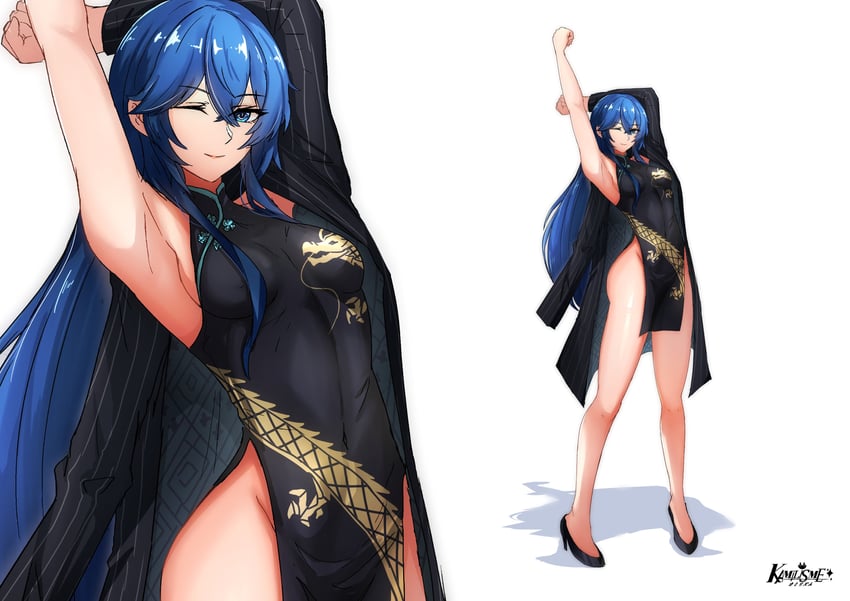 kisaki and lucina (blue archive and 2 more) drawn by kamilisme